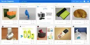 Aktuelle Download Quellen für 3D Modelle 1 kleine vorschau der Homepage von Thingyverse