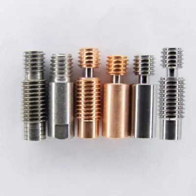 Übersicht von Kraken und V6 Heatbreake`s in Alu, Bi-Metall und Titan Ausführung.