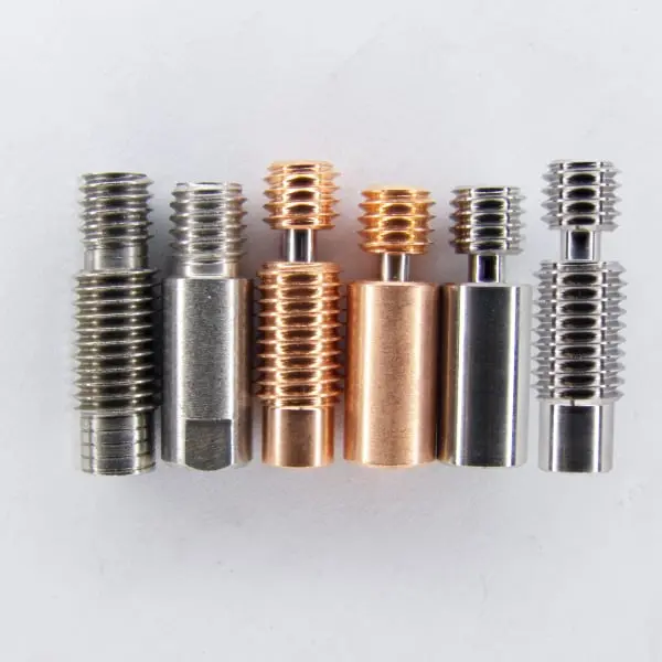 Heatbreak 1 Übersicht von Kraken und V6 Heatbreake`s in Alu, Bi-Metall und Titan Ausführung.