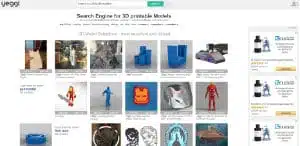Aktuelle Download Quellen für 3D Modelle 5 yeggi 300