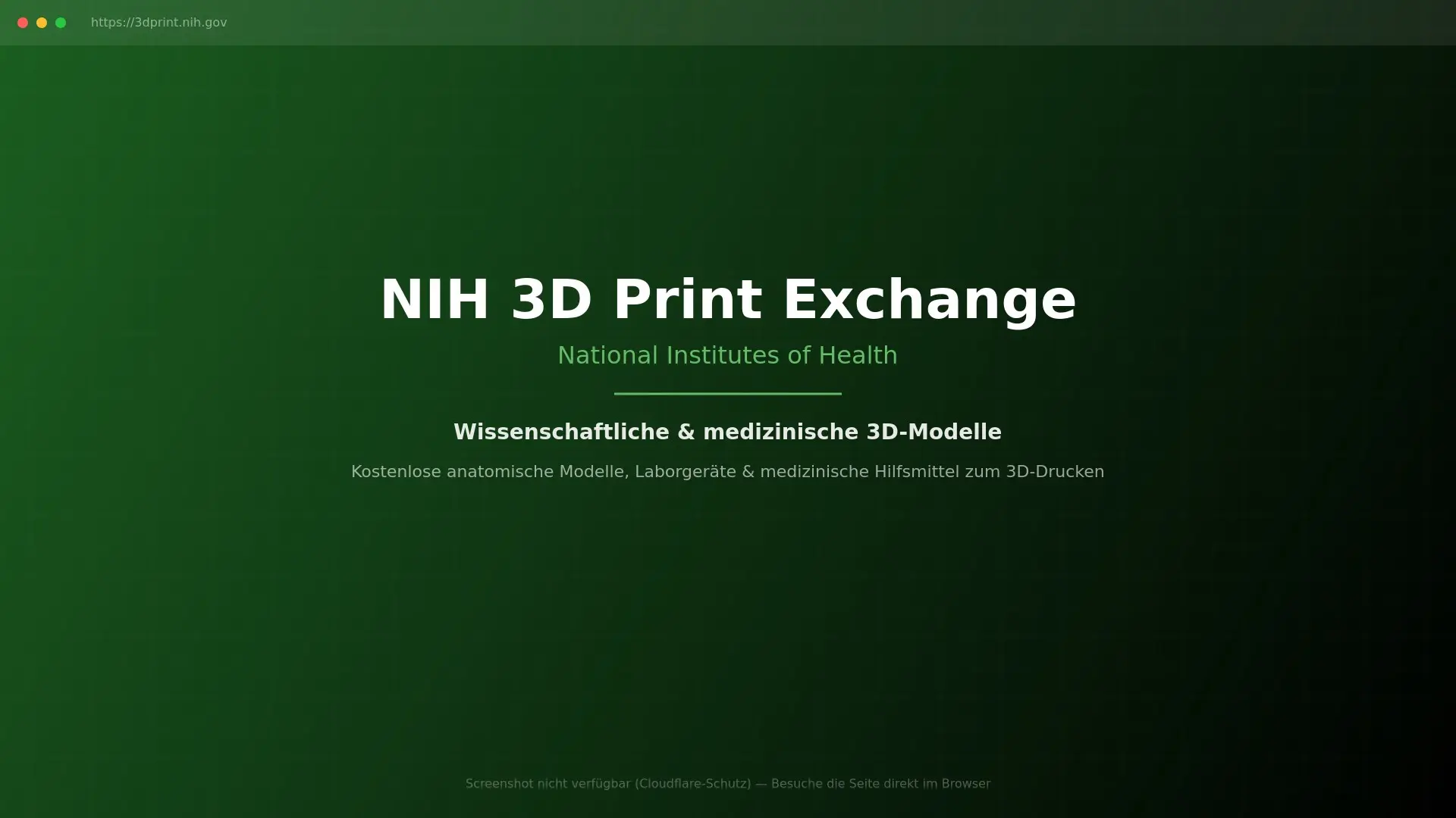 NIH 3D Print Exchange Screenshot