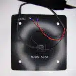 Rückseite der 301x310mm Silikonheizmatte 500W 220V 200mm Bohrlochabstand