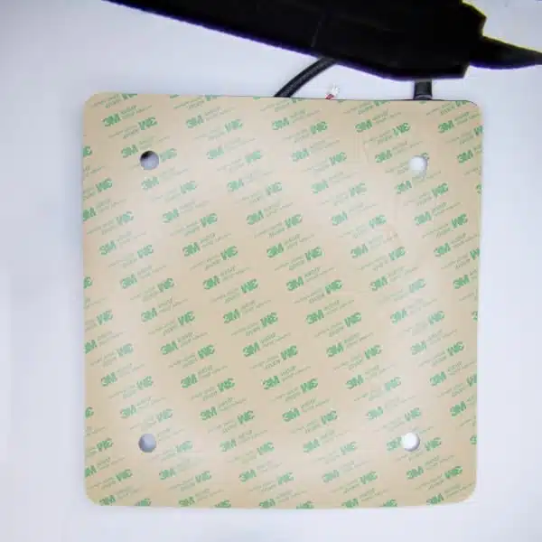 Vorderseite der 310x310mm Sidewinder X1 Silikonheizmatte 500W 220V mit 200mm Bohrlochabstand und 3M Klebematte.