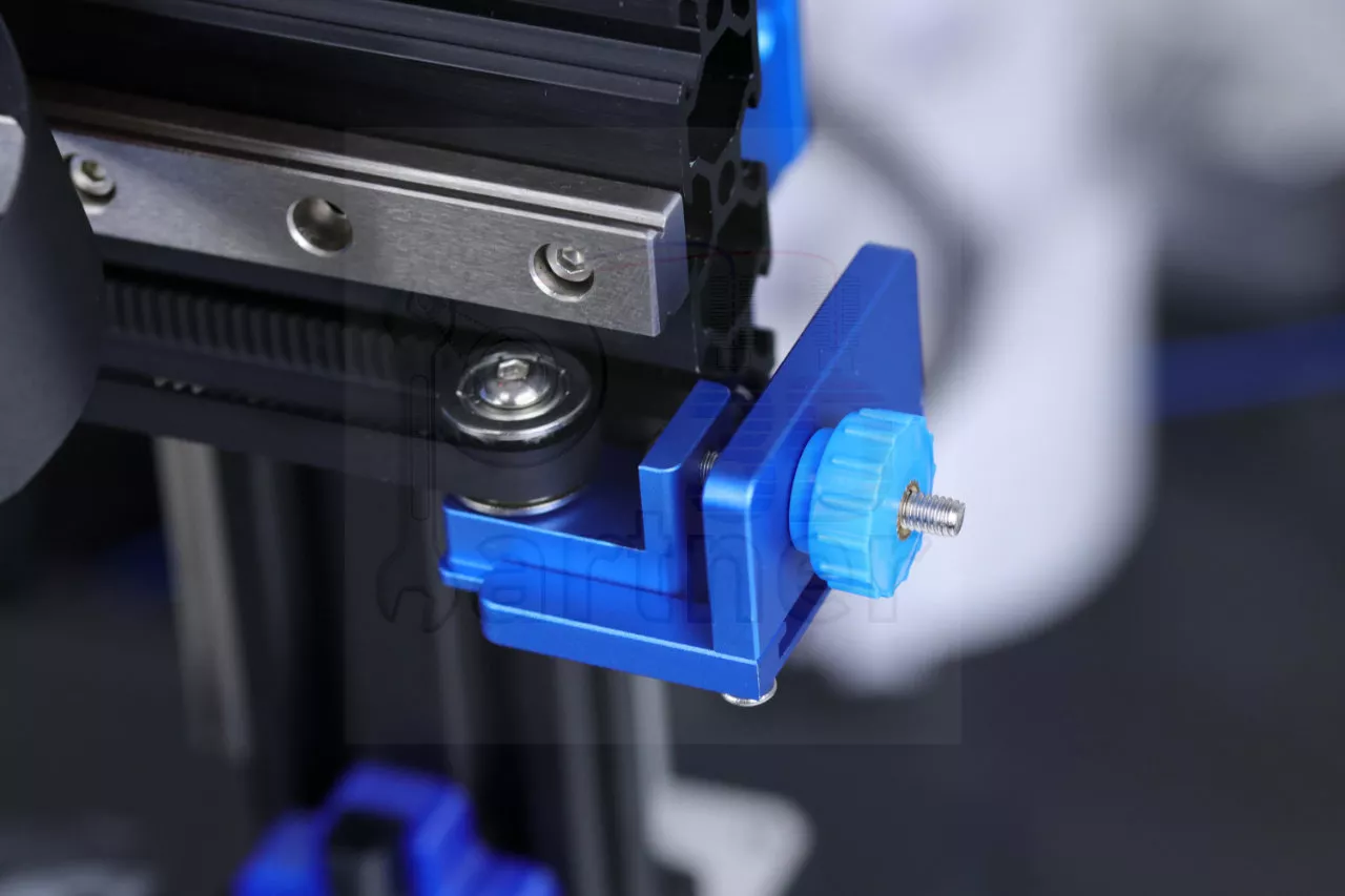 Riemenspanner der X Achse eingebaut