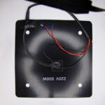 Rückseite der 301x310mm Silikonheizmatte 500W 220V 200mm Bohrlochabstand